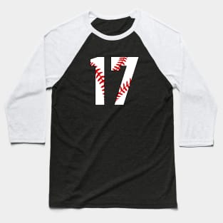 Baseball Number 17 #17 Baseball Shirt Jersey Favorite Player Biggest Fan Baseball T-Shirt